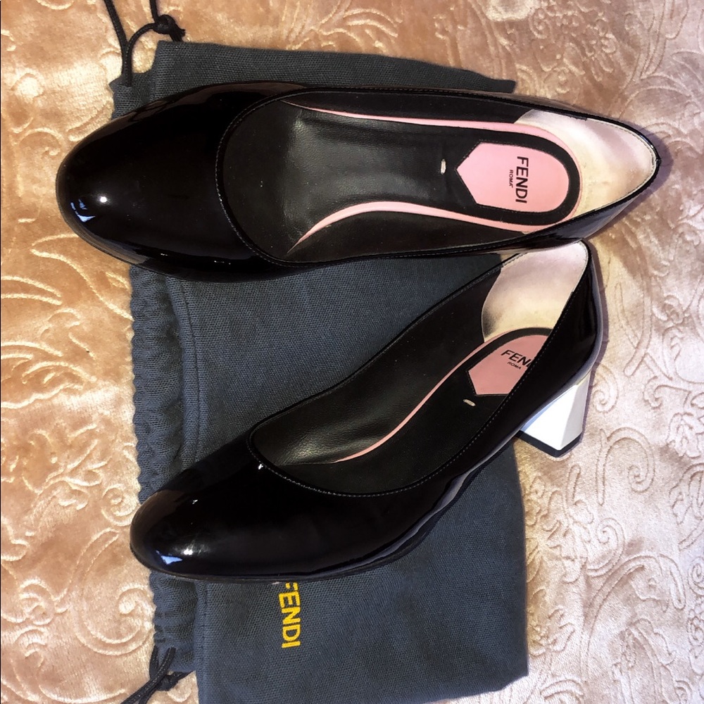 Fendi black heels